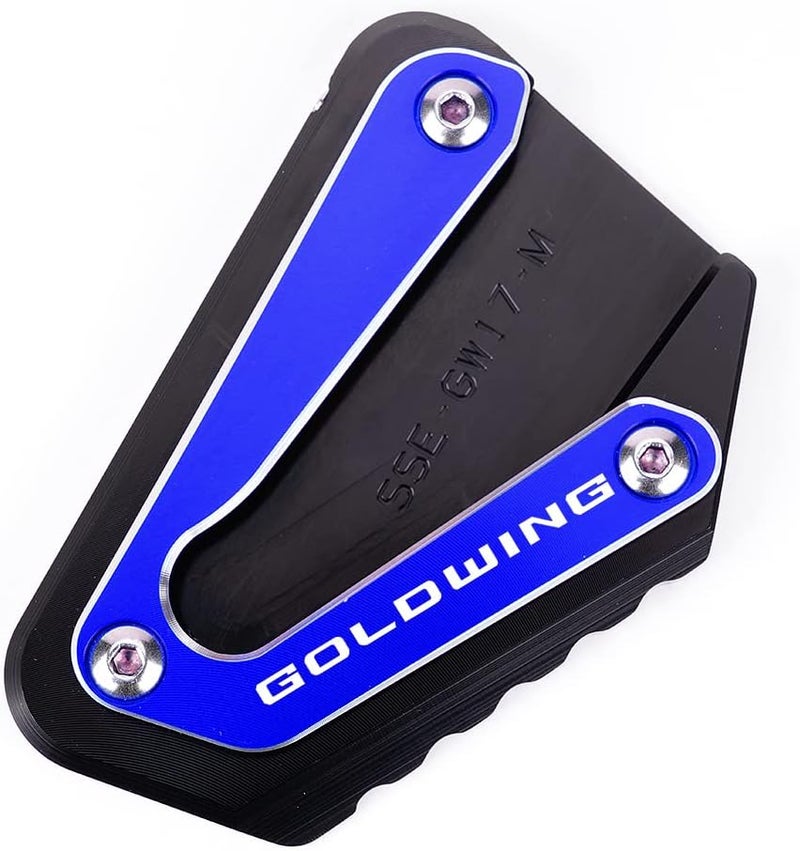 MOWOK For Goldwing GL1800 2002-2017 and 2018-2025 Goldwing GL1800 1800 Motorcycle Side Stand Extension Kickstand foot Pad (Year 2002-2017 (Blue)) - Image 3